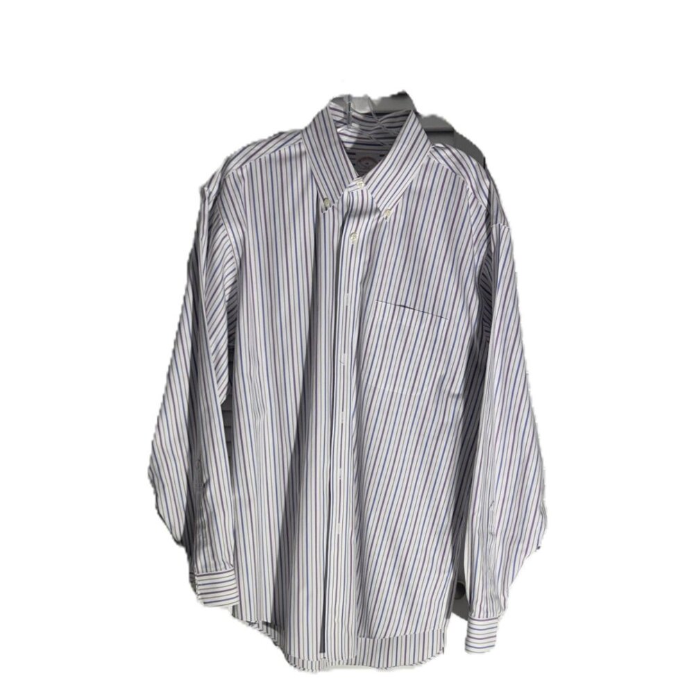 Brooks Brothers Classic White Striped Men's Shirt